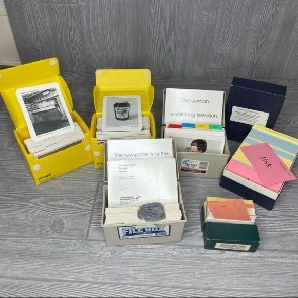 vintage descripto cards for adults with aphasia & phonics books - Picture 1 of 8